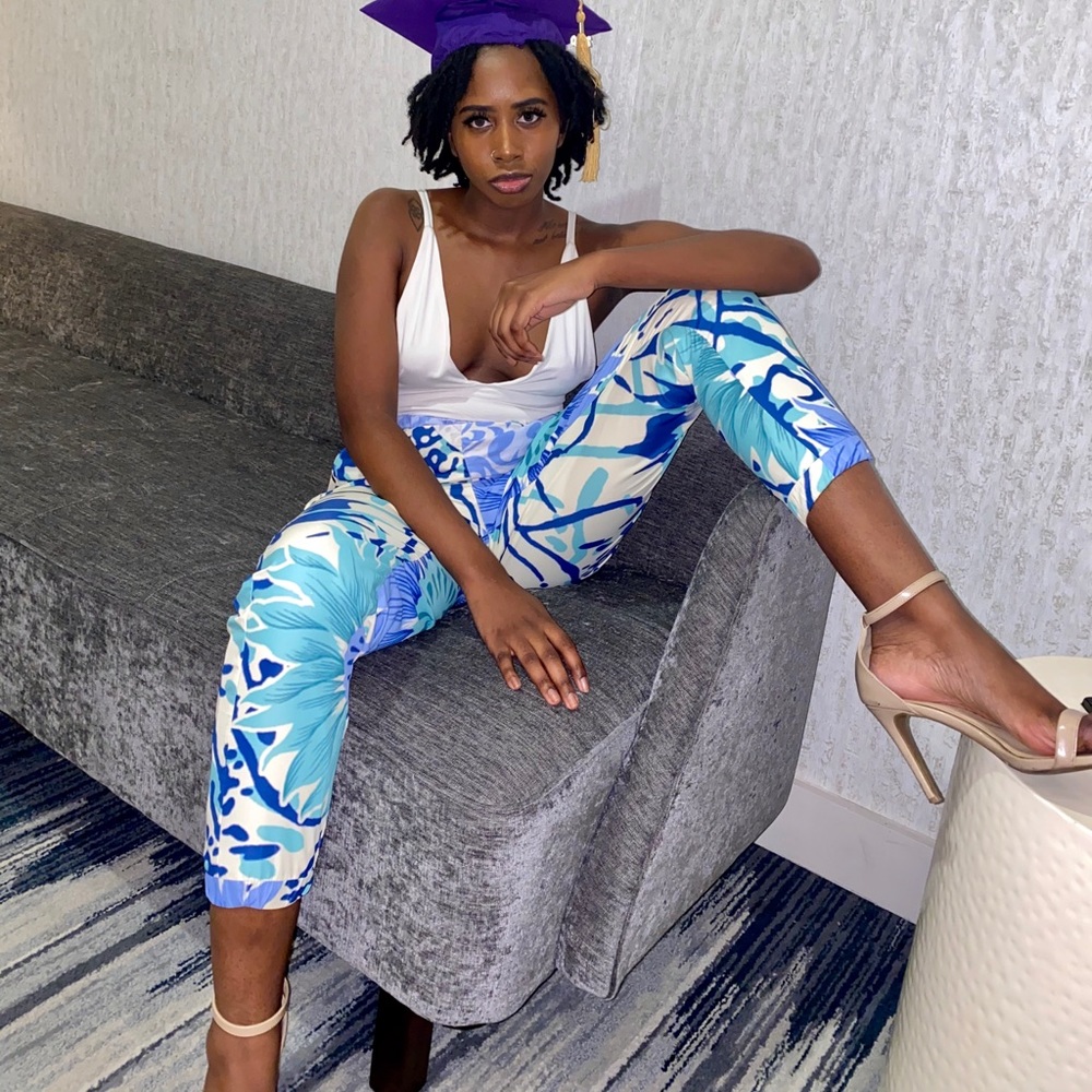 Floral Track Pants